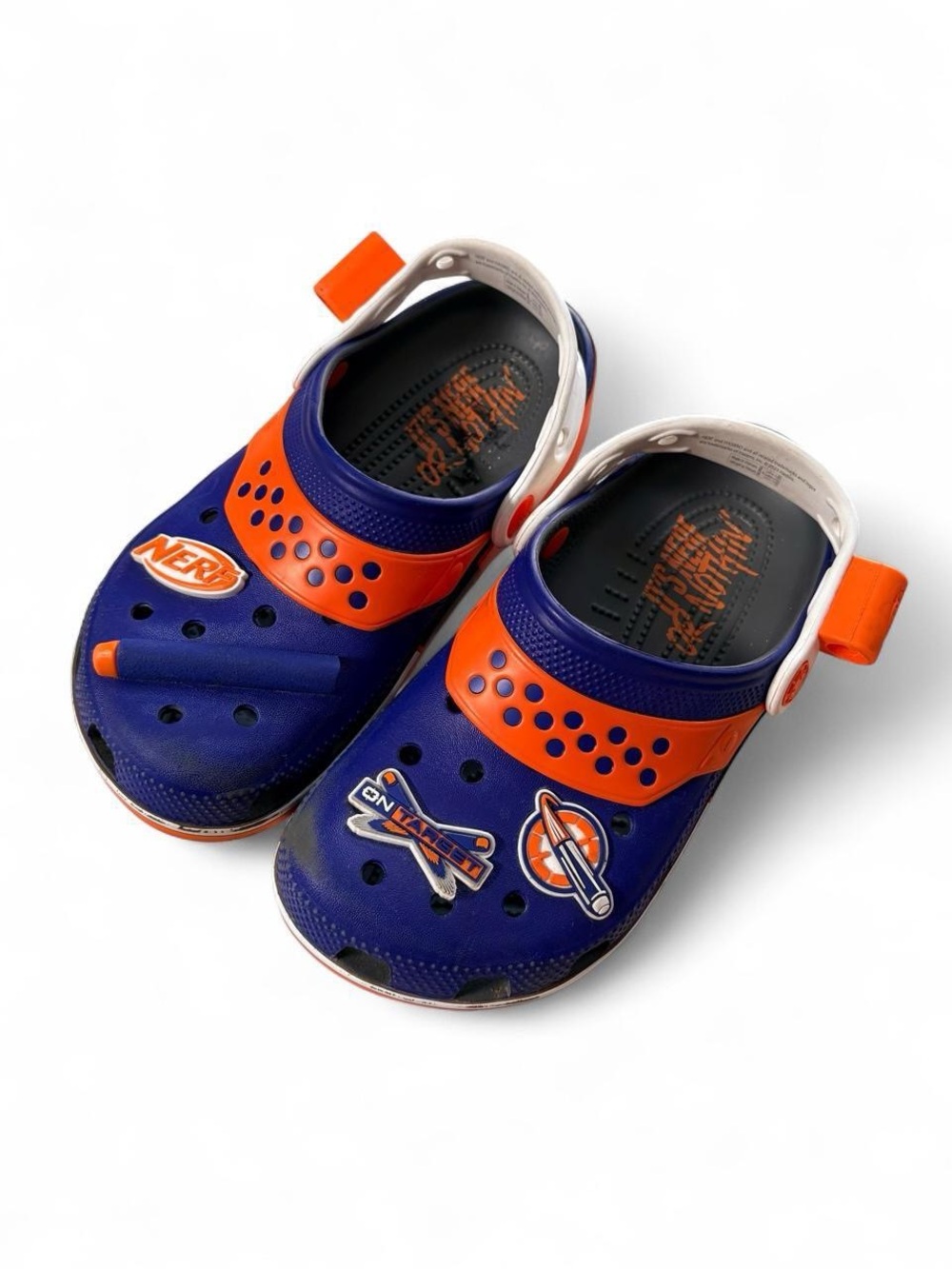 Nerf x Crocs Classic Clogs Blue/Orange – Junior Size 3